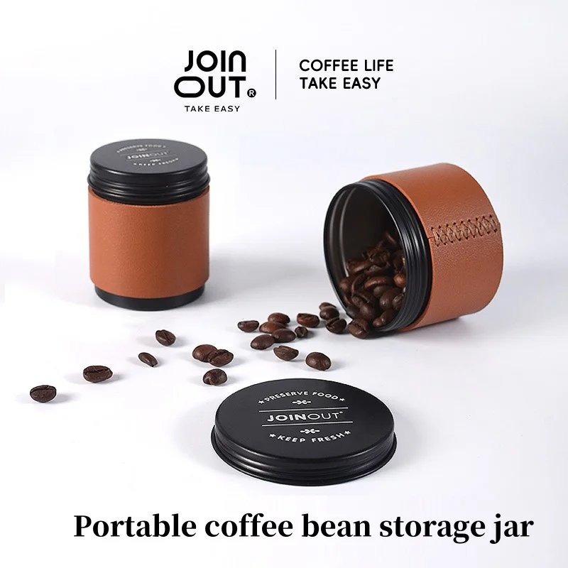 

Portable Mini Coffee Bean Storage Jar Aluminum Alloy Coffee Powder Sealed Tank Outdoor Camping Coffee Bean Tea Storage Container