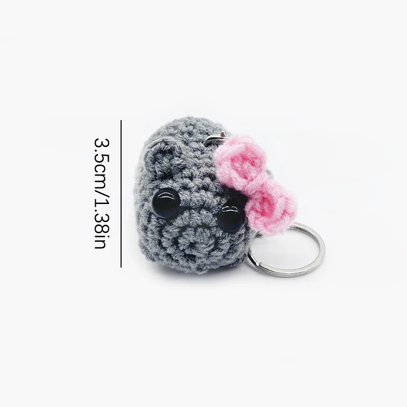 LLavero de juguete de peluche de hámster triste, llaveros de hámster triste, anillo para accesorios, bolso, llavero colgante divertido, regalos para