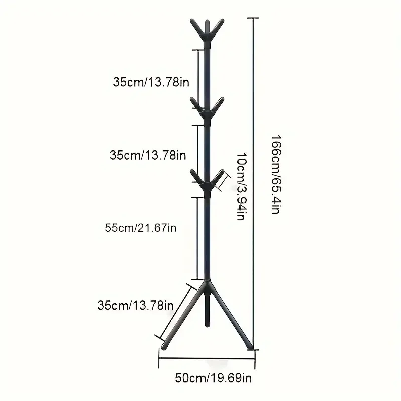 Simple Coat Rack Hooks Coat Clothes Tree Stand Floor Standing Coat Rack Standing Coat Tree With 9 Hooks For Hallway Living Room