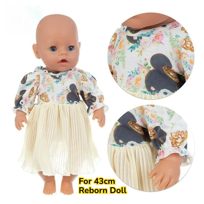 

Набор модной одежды для кукол 43 см: элегантное платье с принтом, повседневный красный топ с открытыми плечами, брюки, комплект для переодевания, игрушки, подарки