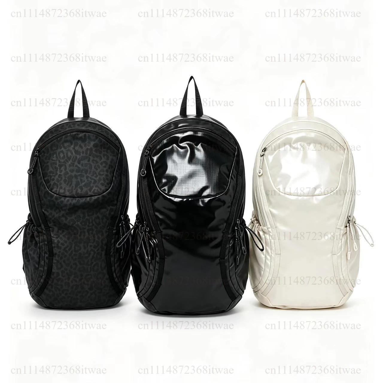 Trendy Korean Glossy Soft‑Shell Rucksack Lightweight Letter‑Print Unisex Casual Backpack for School Travel Daily Outdoor Use