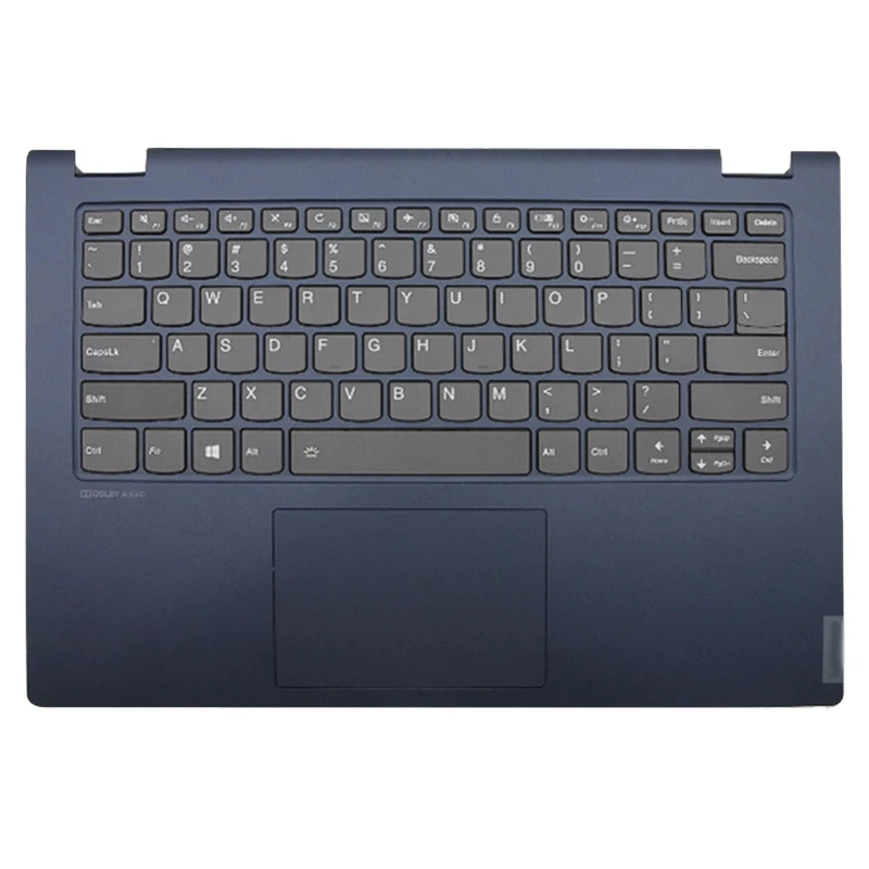 Accesorios para ordenador portátil Lenovo Ideapad FLEX-14 C340-14, reemplazo de reposabrazos y teclado con retroiluminación azul y negro, API IWL IML, novedad