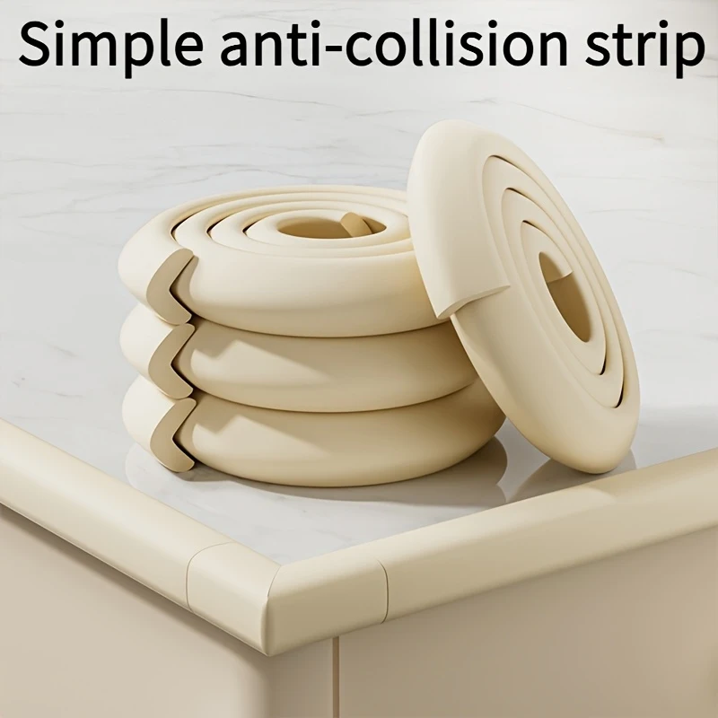 78.74Inch Rubber Table Corner Edge Protector, Easy Install Anti-Scratch Furniture Guard for Home Coffee Table