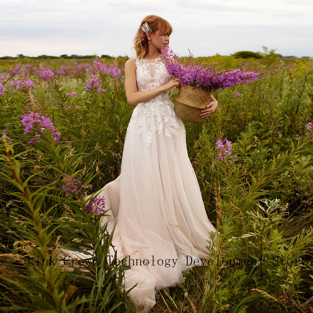 

Charming Ivory Wedding Dresses for Ladies Elegant A Line Soft Tulle Bridal Gowns Exquisite Vestidos De Novia 2025 New Summer