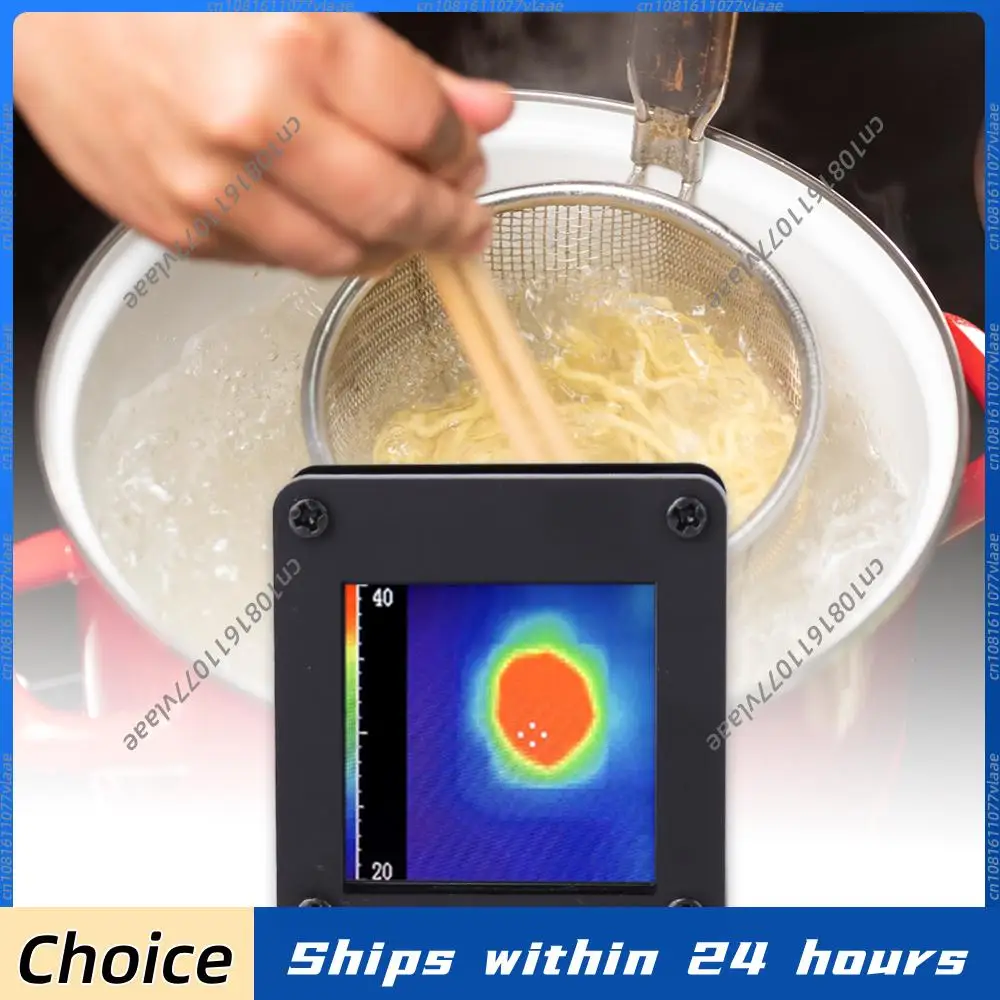 Industrial AMG8833 Thermal Camera 8x8 Pixel USB 5V Thermograph Tool 60° FOV 7M Range Handheld LCD Detection Thermal Imager