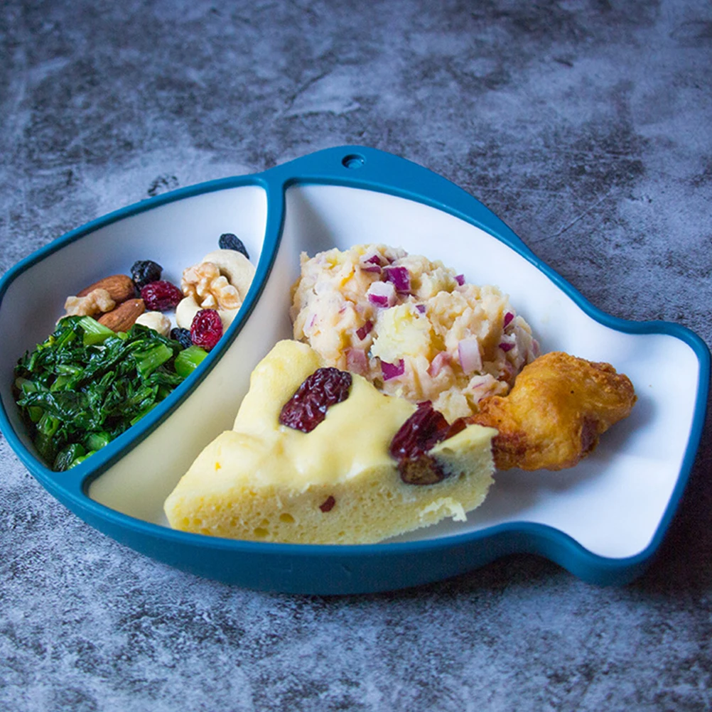 

Silicone Suction Bowl Baby Weaning Feeding Plate Fish Design Training Toddler Meal Dish Large Capacity Complementary Food