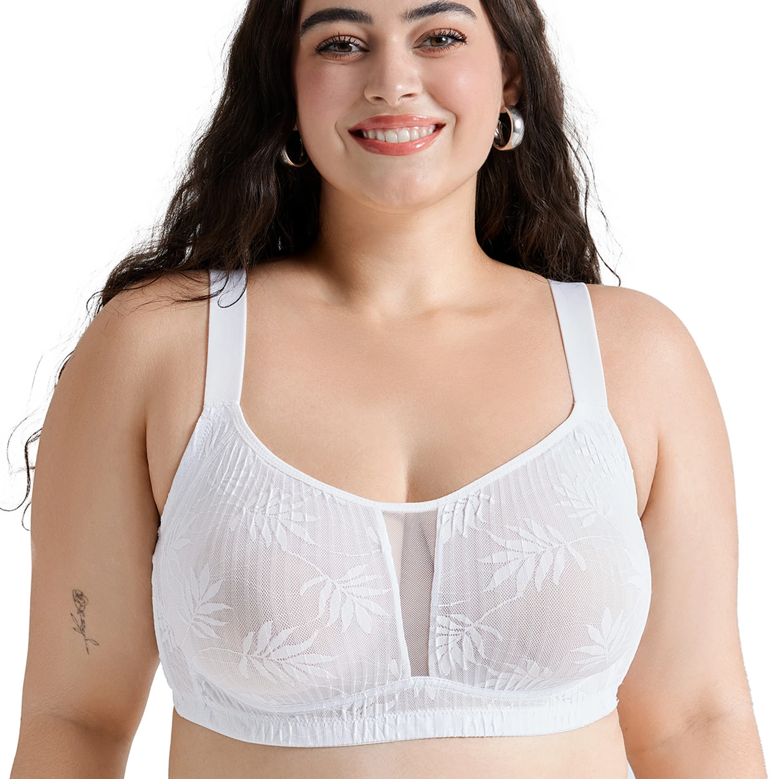 

Новые бюстгальтеры для женщин, кружевной бюстгальтер, беспроводной BH, вышивка, перспектива, сексуальное женское белье, топы, бюстгальтер больших размеров B C D E F G Cup