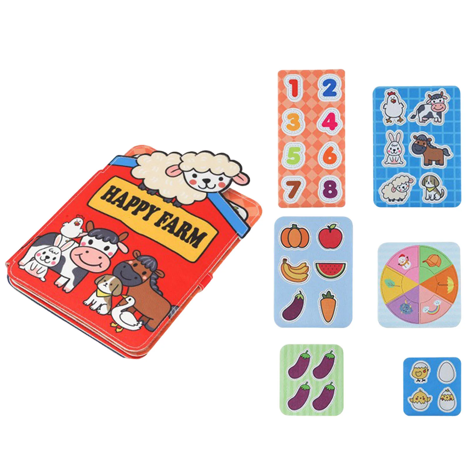 كتاب أنشطة مقاوم للتمزق للأطفال الصغار ألعاب مونتيسوري الحسية التعلم المبكر كتاب قماشي تعليمي للأطفال كتاب أطفال ناعم #4