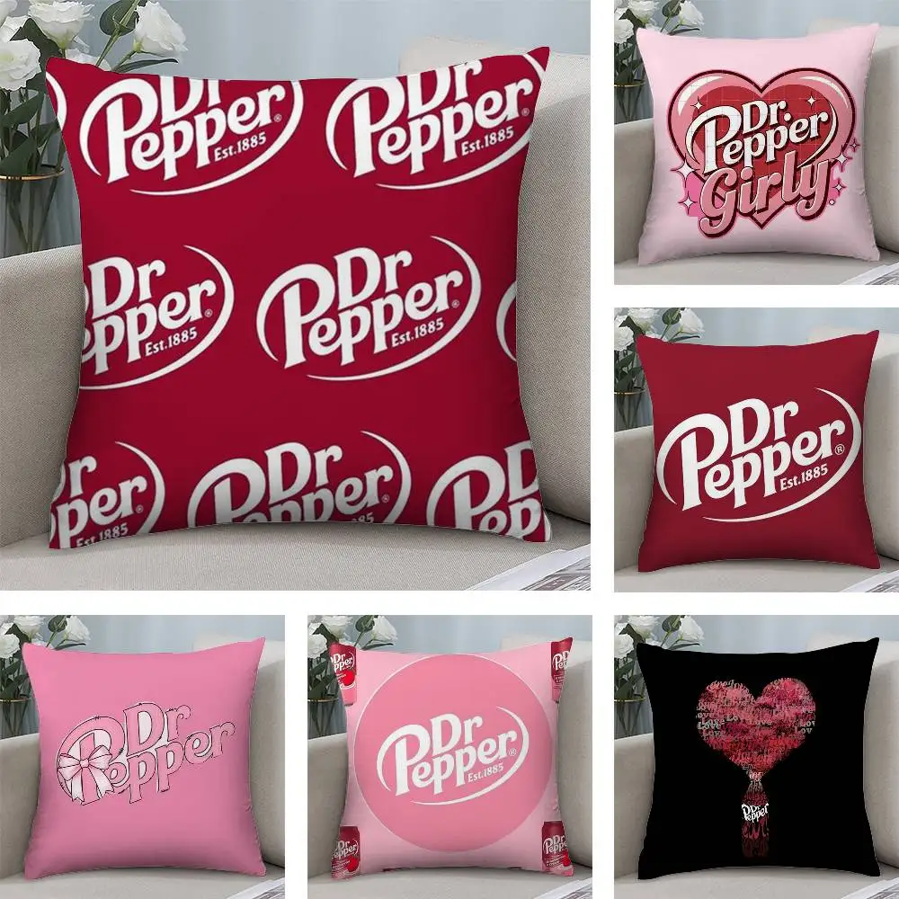 الكرز شرب D-Dr-P-Pepper كيس وسادة أفخم النسيج لينة مزدوجة الوجهين طباعة أريكة المنزل عالية الجودة غطاء الوسادة رمي