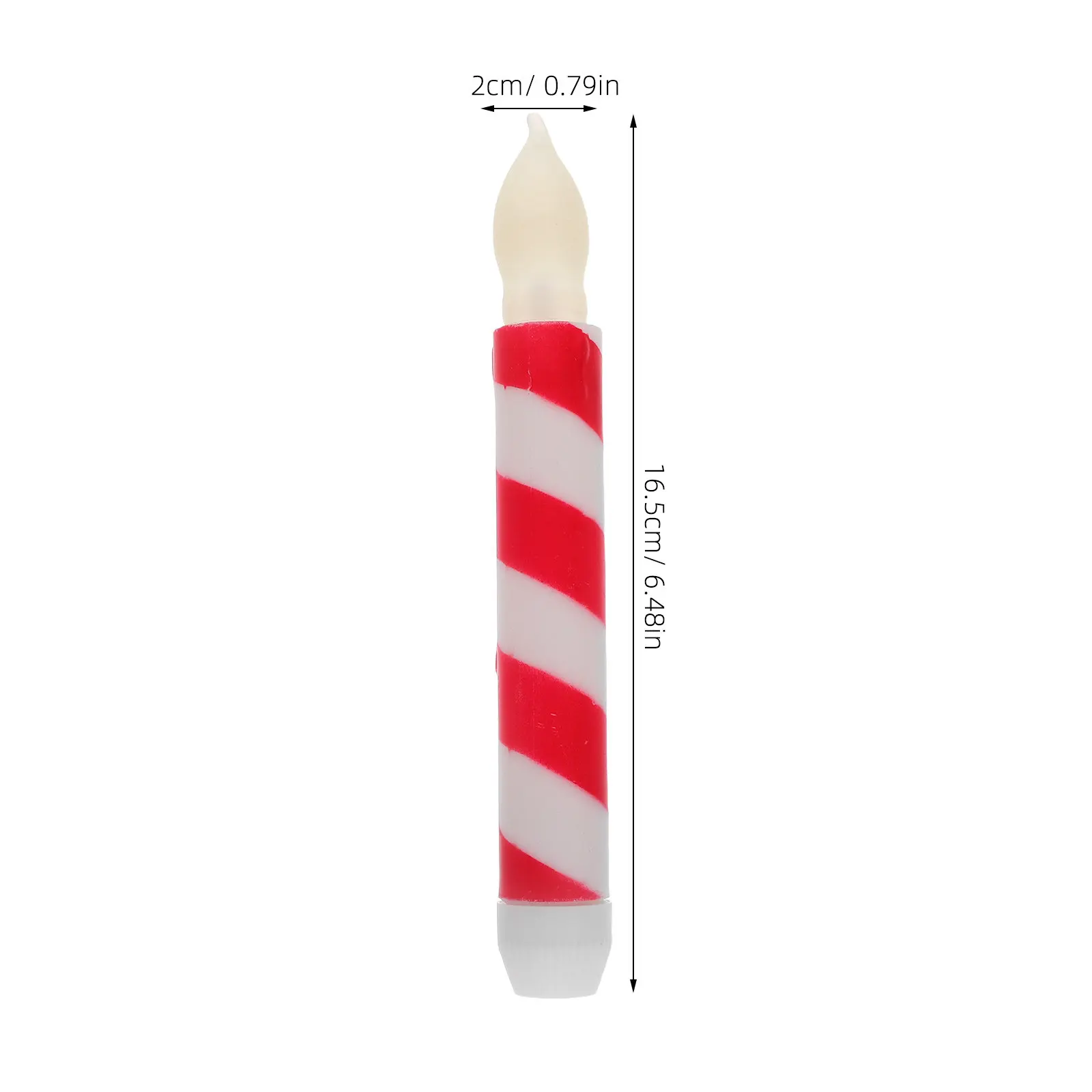 6Pcs Flameless Taper Candles Battery Operated Stripe Design Warm White Light Safe Romantic Home Party Decoration LED Fake view 5