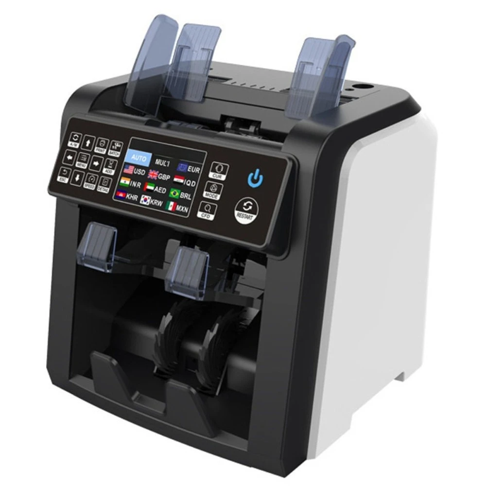 AL-950 Intelligent Mixed Money Counter with Fake Bill Detection Health Check Dual  Sensor Currency Counting Machine