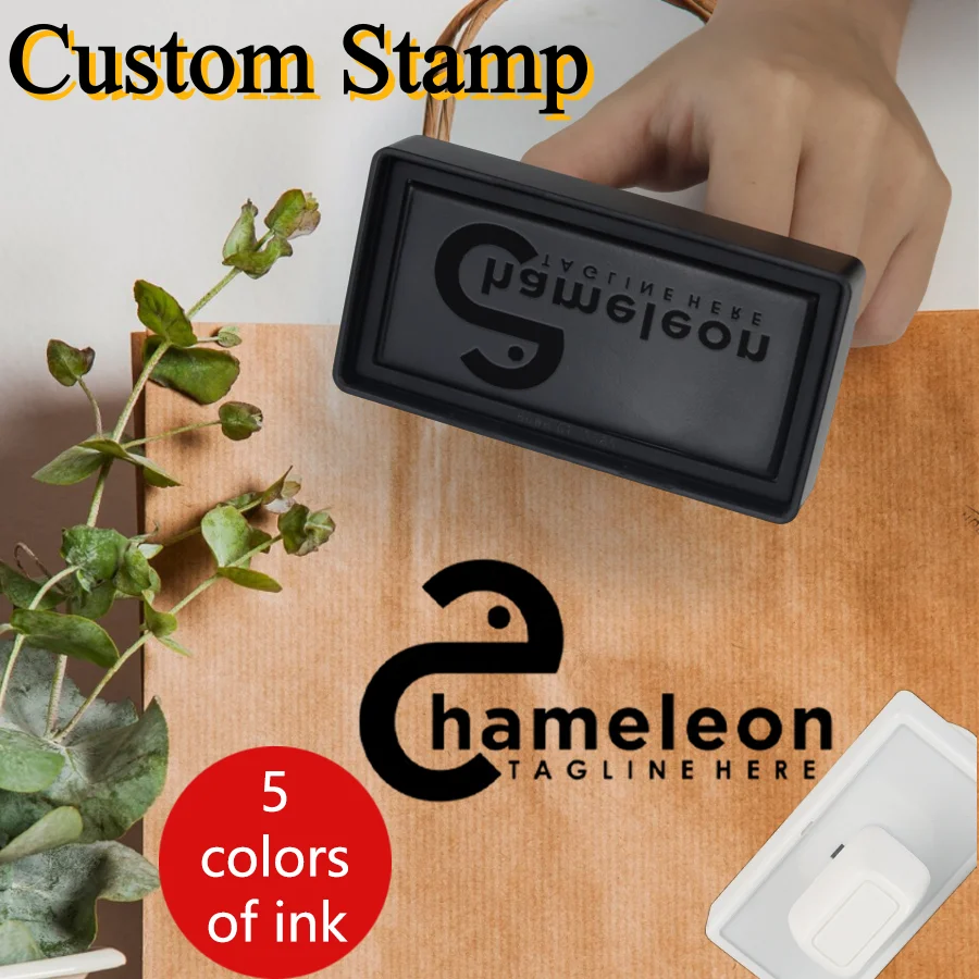 

Professional Custom Self-Inking Stamp with Your Logo-Security Seal for Document-5 Ink Colors,Small Business&Corporate Office Use