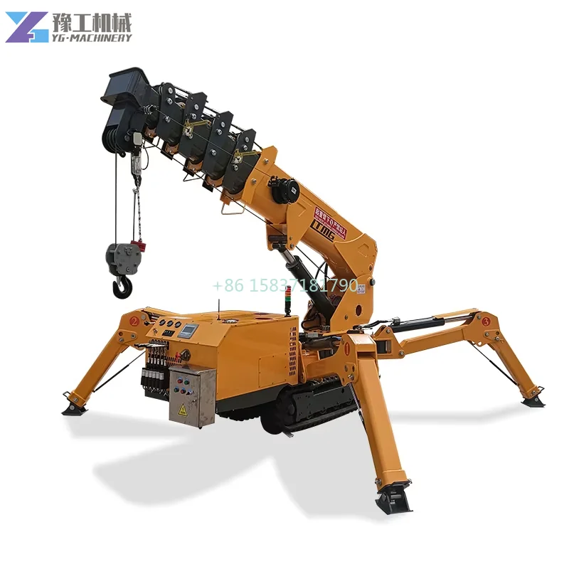 Smart Design Spider Crane Machine Electric Mobile Spider Crane Long Arm Fly Jib  3 Ton Mini Spider Crane Machinery for Australia