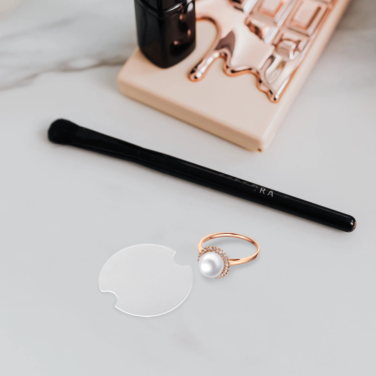 

50pcs Display Cards Ring Hand Holder 4cm Ring Holders For Jewelry Round Plastic Holders Compact Lightweight Portable Durable