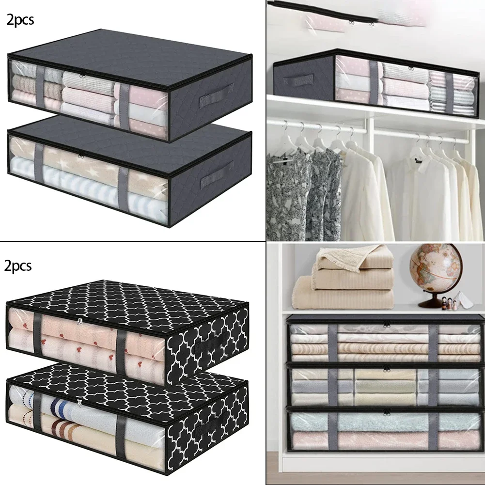 Closet Storage Bags Clothes Storage Bags Clear Window High-quality Fabric Odor-free PVC Material Organizing Closet