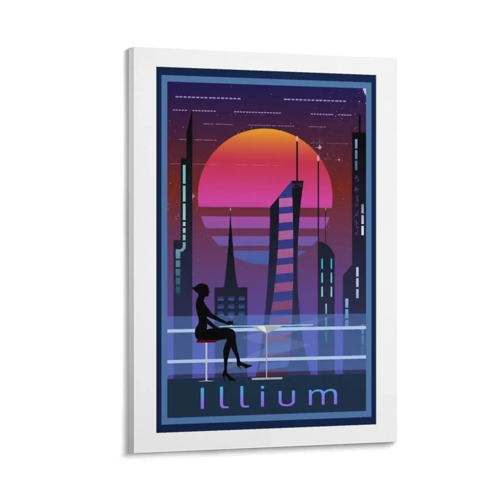 

Mass Effect Illium Travel Poster Fan Art Canvas Painting Decorative paintings poster mural home decoration accessories wall art