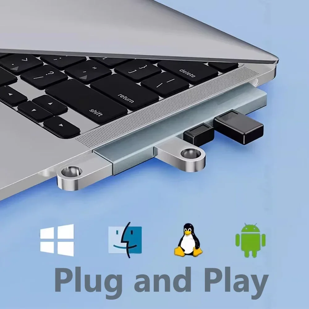 4-in-1 USB3.0 5Gbps Hub, Portable USB Splitter OTG Dock, Compact High-speed Multi-port Expansion Accessory for PC & Laptop