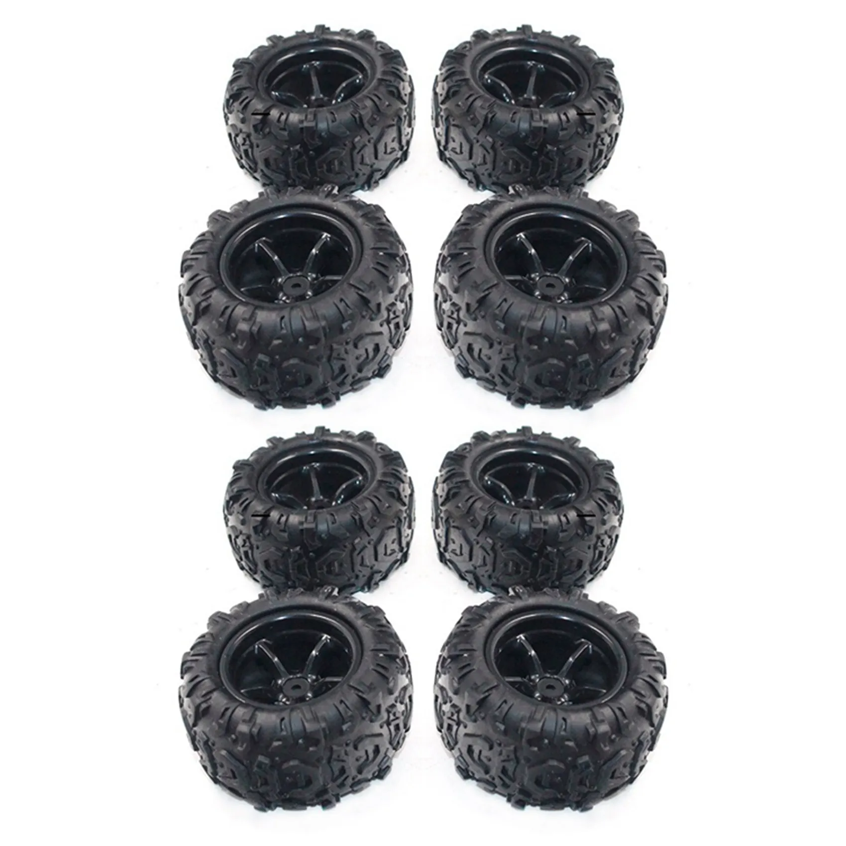 FBIL-8PCS PX 9300-21 Rubber Tire RC Racing Car Tires 9300&9302 1/18 Scale On Road Wheel Rim Fit For RC Car