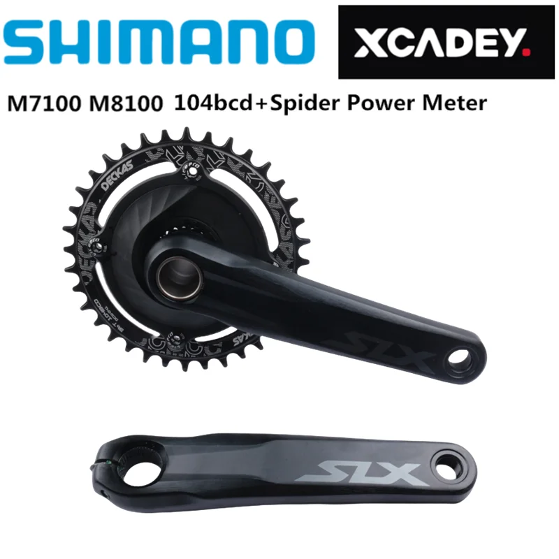 

Shimano SLX M7100 M8100 Crank With XCADEY XPOWER 104bcd Power Meter Deckas 104bcd chainring For M7100 M8100 M9100