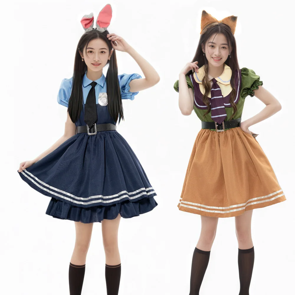 Zootopia Ni jupe jeu de rôle Anime Judy Police loween Performance Costume femmes vêtements traditionnels chinois