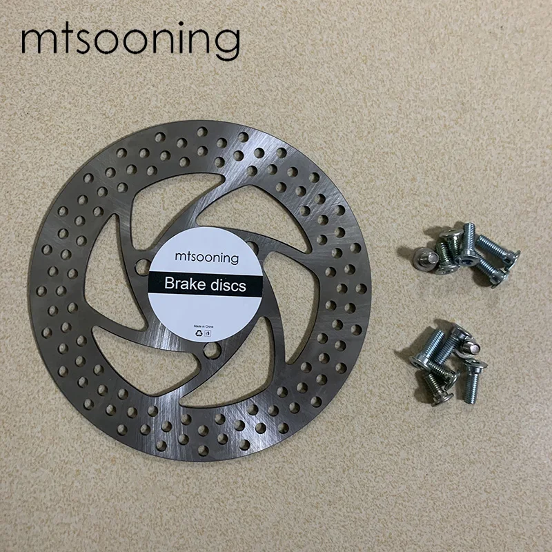 Mtsooning 220mm Brake Disc Motorcycle 3 Hole Stainless steel Front Rear Disc Rotor Disk Scooter Sport bike Dirt bike ATV Pitbike