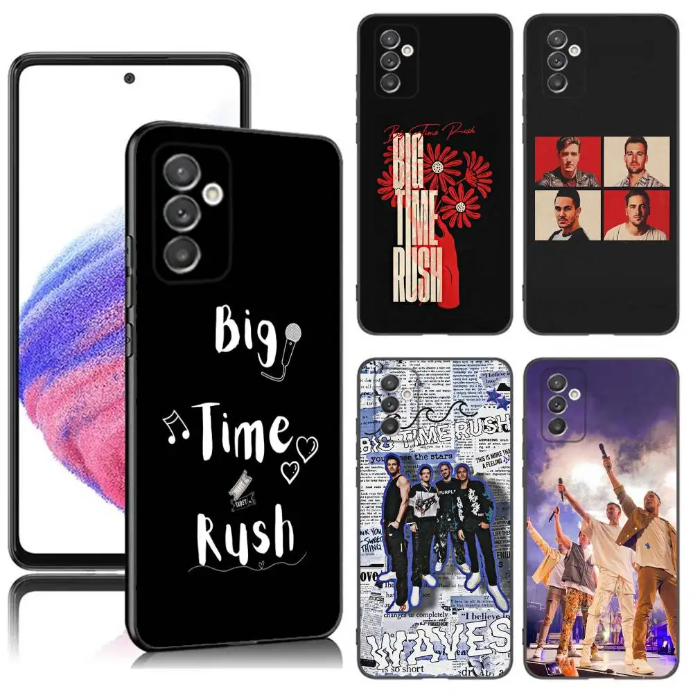 

B-Big Time R-Rush Phone Case For Samsung S24,23,22,30,21,10,9,Ultra,Plus,Lite,FE,5G Black Soft Case