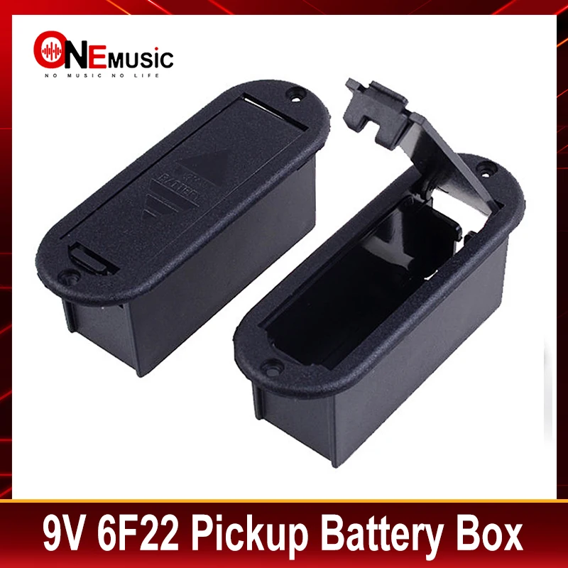 10Pcs CHEAP Quality 9V Battery Box 81.5MM*29.5MM Case for Active Guitar and Bass Pickup Platic Black Color