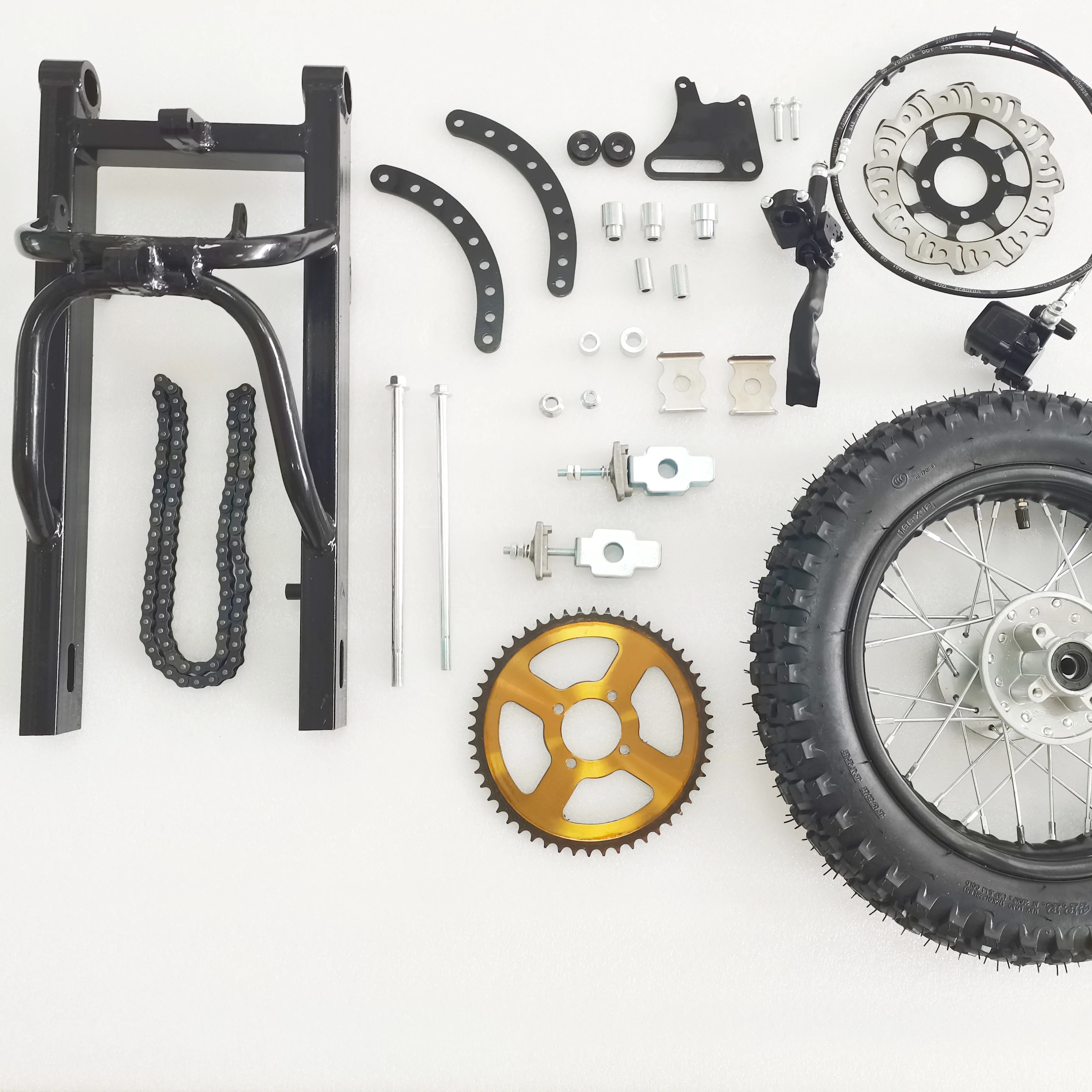 Swing Arm 13KW Motor Meets Different Shock Absorption 12-inch Wheels Kit.