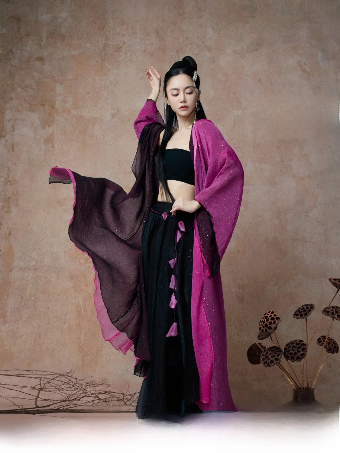 

Двусторонний кардиган для танцев, костюм для джазовых танцев Aosphere Sensation Ancient Sle Rour【Cangming】