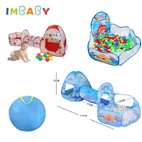 3 in 1 Baby Tent Playpen with Tunnel Children Ball Pool Large Portable Kids Tent Ball Pit Crawling Tunnel Kids Playground House