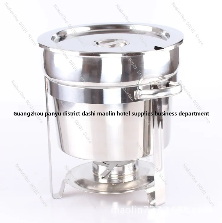 11-Liter stainless steel self-service soup stove with electric heating plate