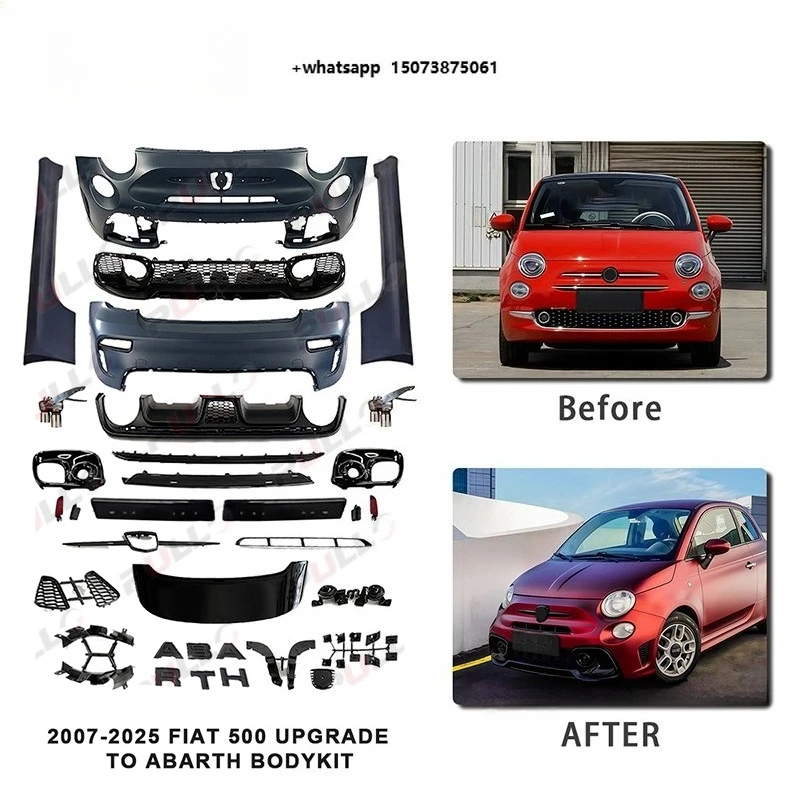 

PP Body Kit for FIAT 500 2007-2025 UPGRADE to ABARTH BODYKIT | Perfect Fit | OEM