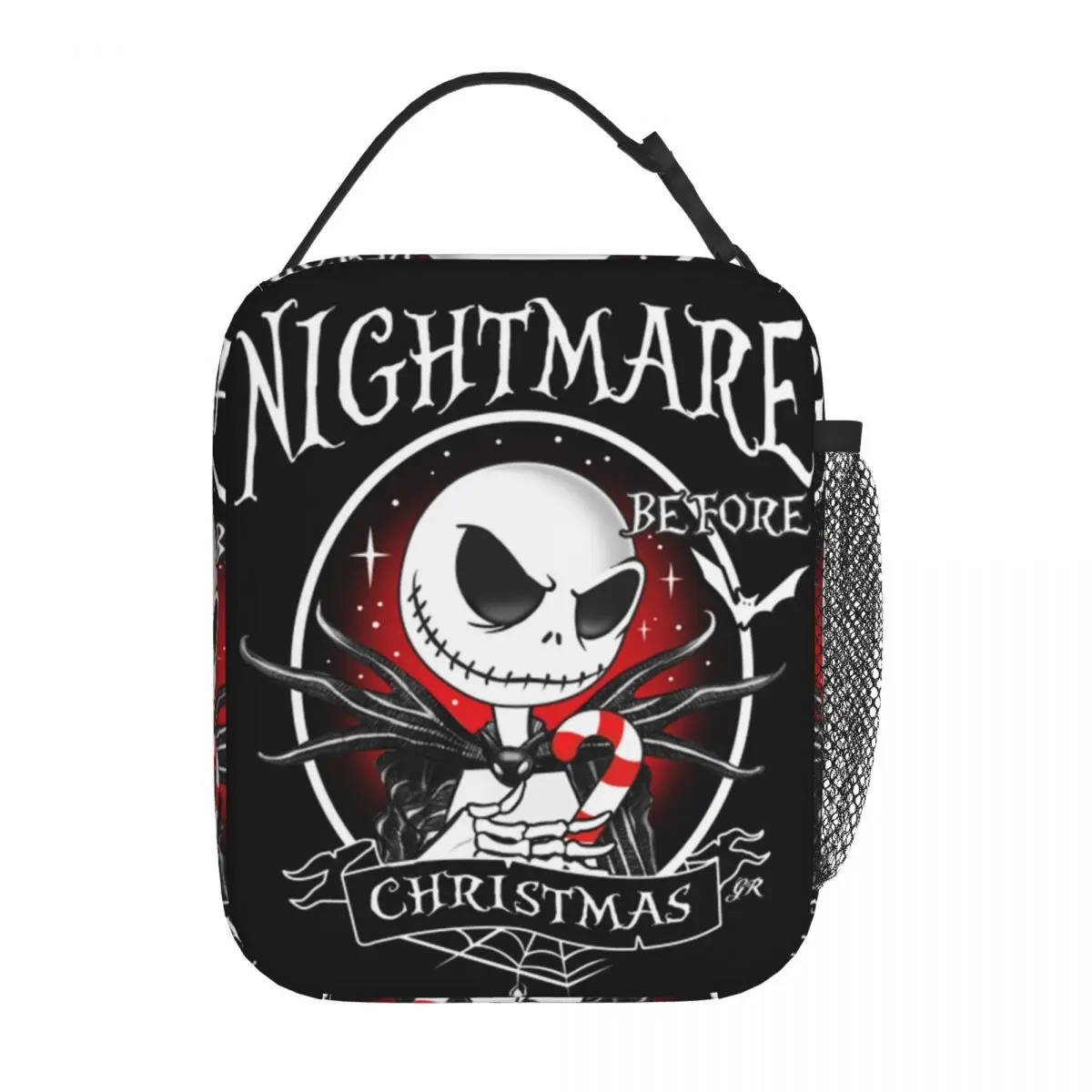 Custom The Nightmare Before Christmas Jack Skellington Resuable Lunch Box Thermal Cooler Food Insulated Lunch Bag Office Work