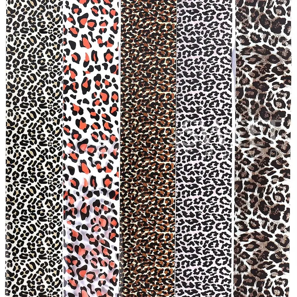 10Pcs/Box Leopard Print Transfer Nail Foils Sticker DIY 4x100cm Nail Stickers Animal Pattern Nail Art Transfer Paper