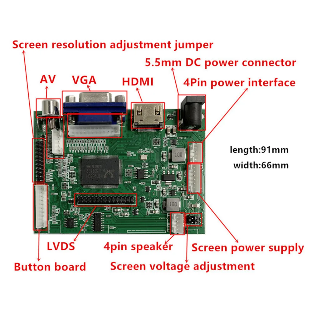 Imagem -06 - Polegada Tela de Múltiplos Propósitos Display Lcd com Hdmi-monitor de Placa de Motorista Compatível para Raspberry pi Banana Laranja pi 14