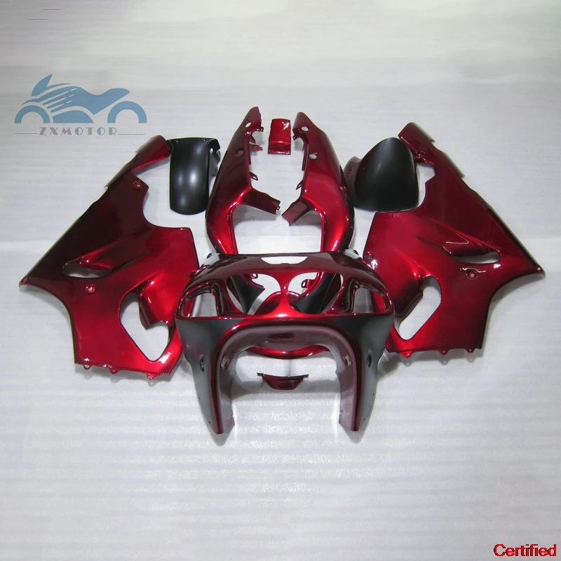 Hot sale motorcycle fairing kits for Kawasaki Ninja ZX7R 1996 1997 2002 2003 ABS plastic fairings kit ZX 7R 96-03 dark red parts view 2