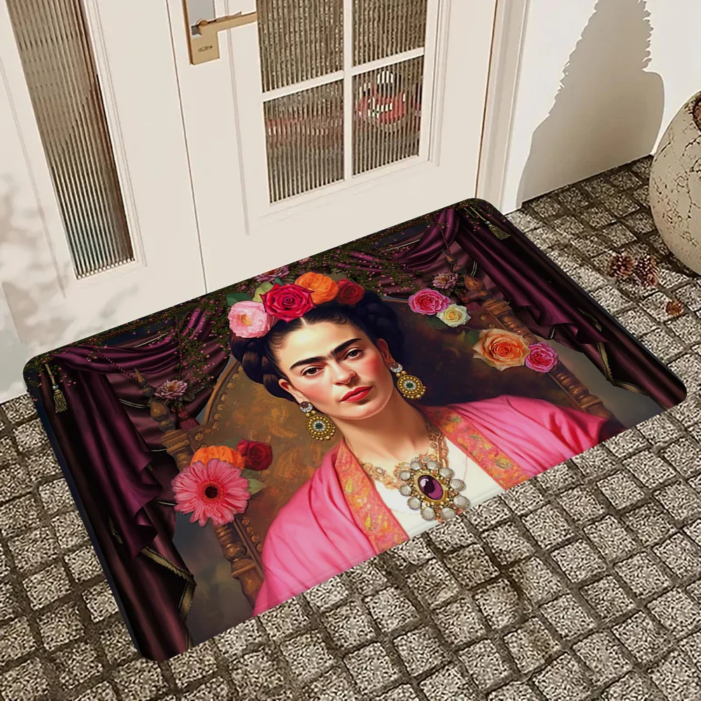 F-Frida K-Kahloes Art Floor Mat Entrance Door Mat Nordic Style Home Doormat Bathroom-Toilet Mats Bedroom Hotel Decor Mat