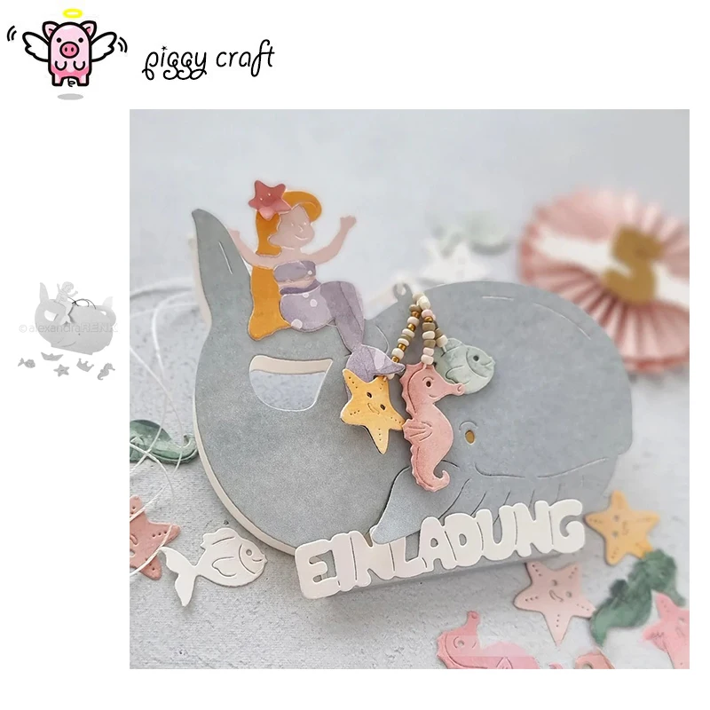 Piggy Craft Metall-Stanzformen, geschnittene Matrizenform, 3D-Wal-Box-Dekoration, Sammelalbum, Papier, Basteln, Messerform, Klinge, Stanzen, Schablonen