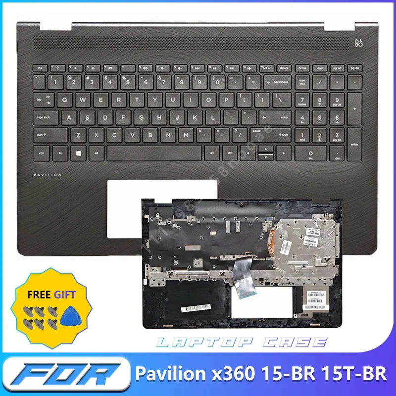 New Laptop Palmrest With US backlight Keyboard Replacement For Pavilion x360 15 Convertible PC 15-br 15t-br  Repair Parts