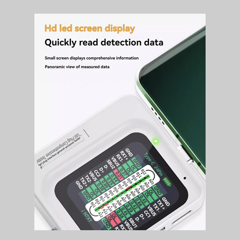 Hot-TNS360 Mobile Phone Tail Plug Comprehensive Detector 30V-5A Automatic Scanning Detection 3-In-1 For IOS TEYE-C