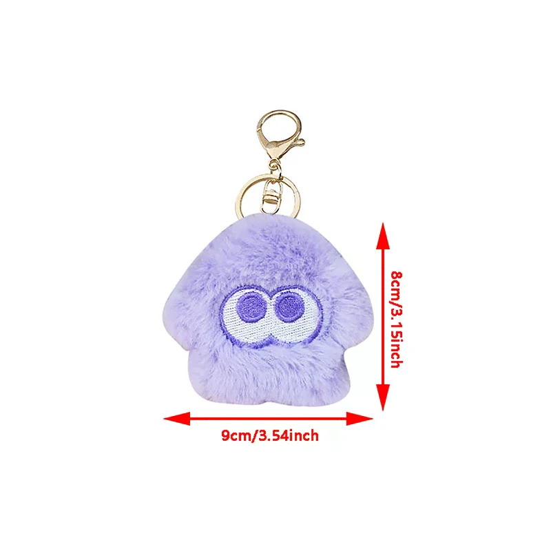 พวงกุญแจตุ๊กตาอิงค์ลิงจาก Splatoon สีส้มแดง น่ารัก สไตล์อนิเมะ ของตกแต่งกระเป๋าเป้ ตุ๊กตาผ้าเนื้อนุ่ม ของเล่นการ์ตูน ของขวัญสำหรับเด็ก