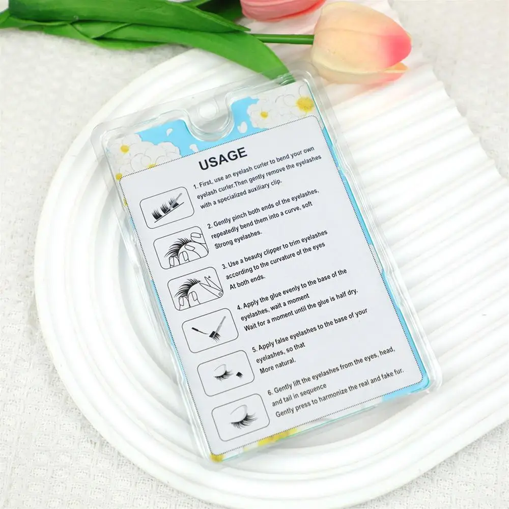 Natural  Little Devil Long Fairy Lash Extension Cute False Eyelashes Cross Curling Big Eyes Wispy Decor Daily Eye Makeup Lash