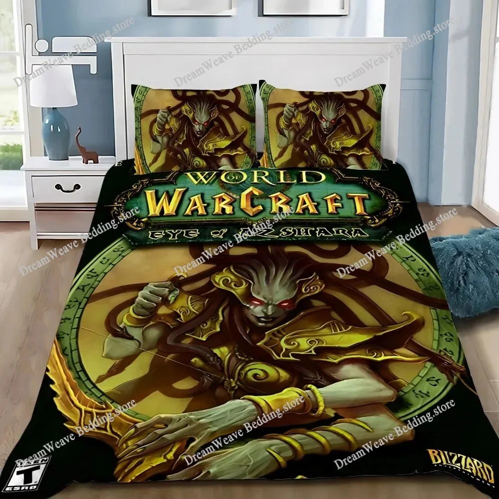 

World of Warcraft Exquisite WOW Game Style Duvet Cover Pillow Case Bedding Set Quilt Cover Double Bed Home Textile Luxury Gift