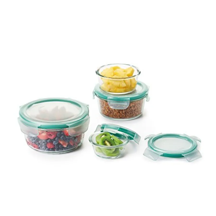 

Good Grips 8 Piece Smart Seal Airtight Glass Round Container Set