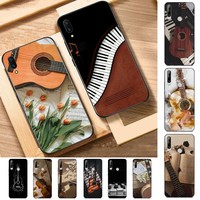 Music Instrument Guitar Piano Phone Case For Huawei Y9 6 7 5 Prime Enjoy 7s 7 8 plus 7a 9e 9plus 8E Lite Psmart Shell