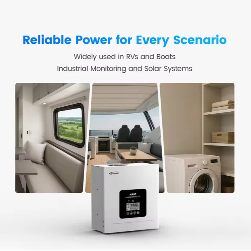 EPEVER TEP 60A 75A 80A 100A 12V 24V 48V Auto MPPT Battery Regulator Charge Controller PV Input 250V Solar System Connect Load