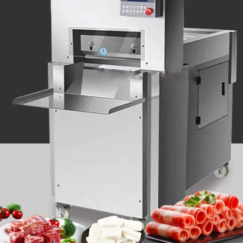 

Машина для нарезки замороженного мяса из нержавеющей стали: для говядины, баранины, рулетов, бекона, домашнего использования