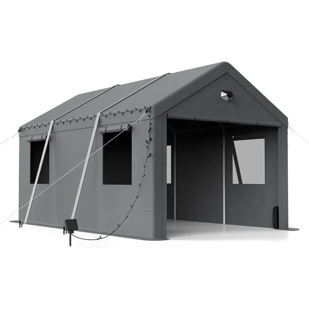 Carport Canopy 10x16 Heavy Duty, Carport Canopy, Portable Car Port Garage, Car Shelter All Weather, Grey