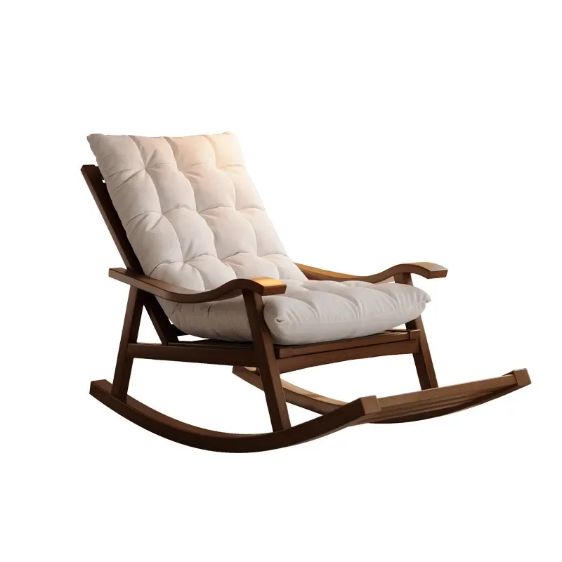 Ergonomic Reclining Rocker for Adults Balcony Lounge Chair Living Room Nap Seat Home Leisure Furniture