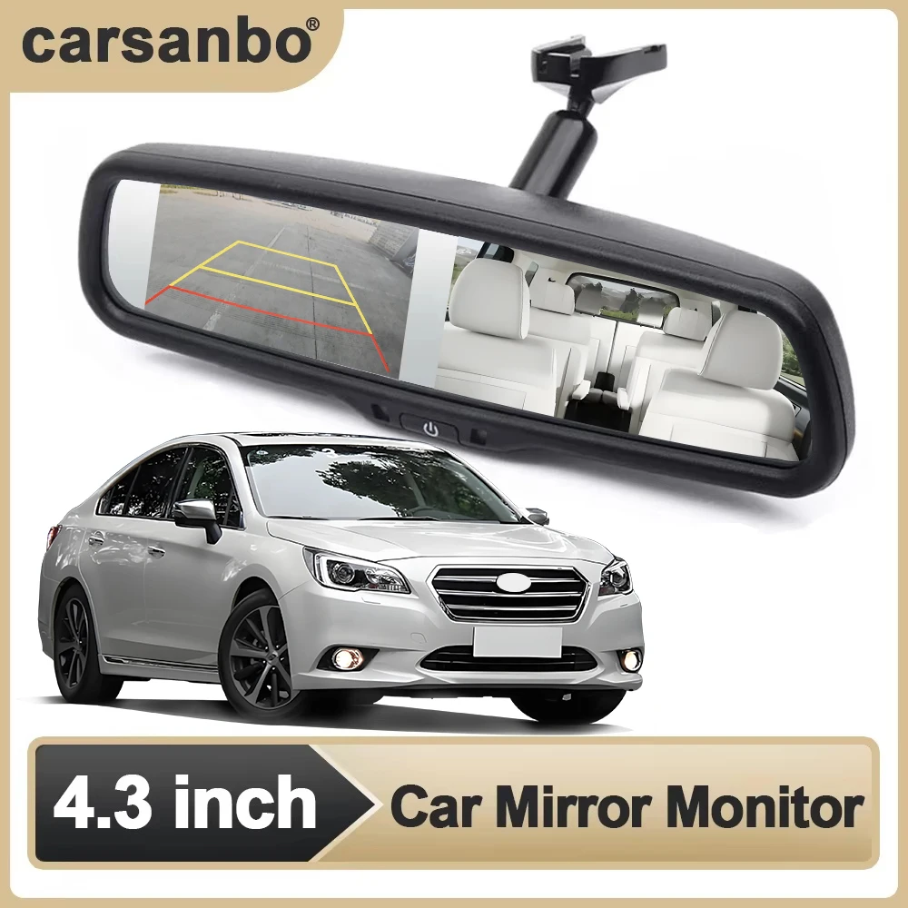 

4.3 Inch LCD Car Rearview Mirror With Video Camera input Auto change screen brightness For 2009 Subaru Legacy 2016 Dongfeng H30